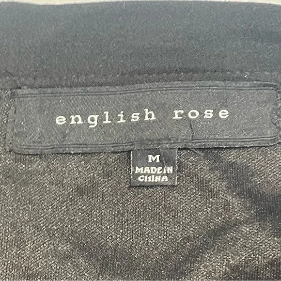 English Rose Black and Blue Patterned Women's Skirt beaded/sequin. Size M. - Picture 6 of 8